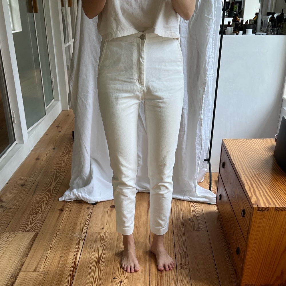 A.P.C. X Vanessa Seward White High Waist Denim